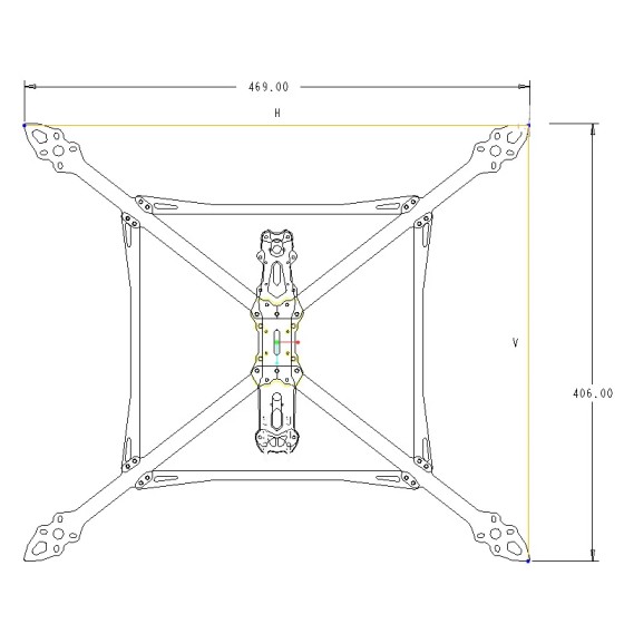 Hot sales MARK4 13-inch V2 Version Carbon Fiber Drone Frame Crossing Endurance Large Load for RC FPV Racing Freestyle Drones